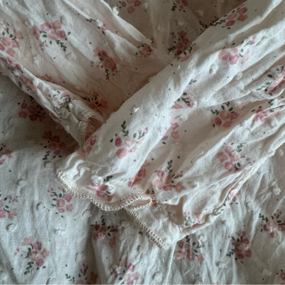 Zara Light pink floral Bodysuit Long Sleeve Lightweight Dotted Baby Girl 1-3M - Picture 6 of 6